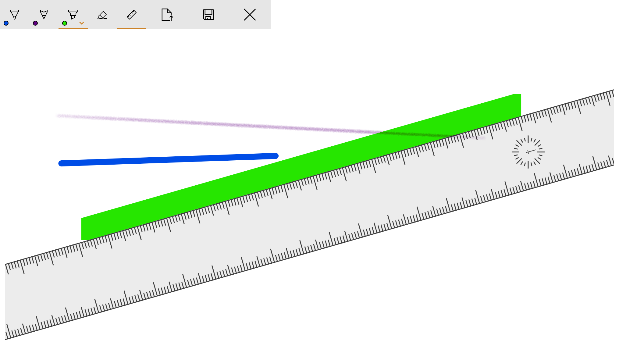 Drawing with ruler