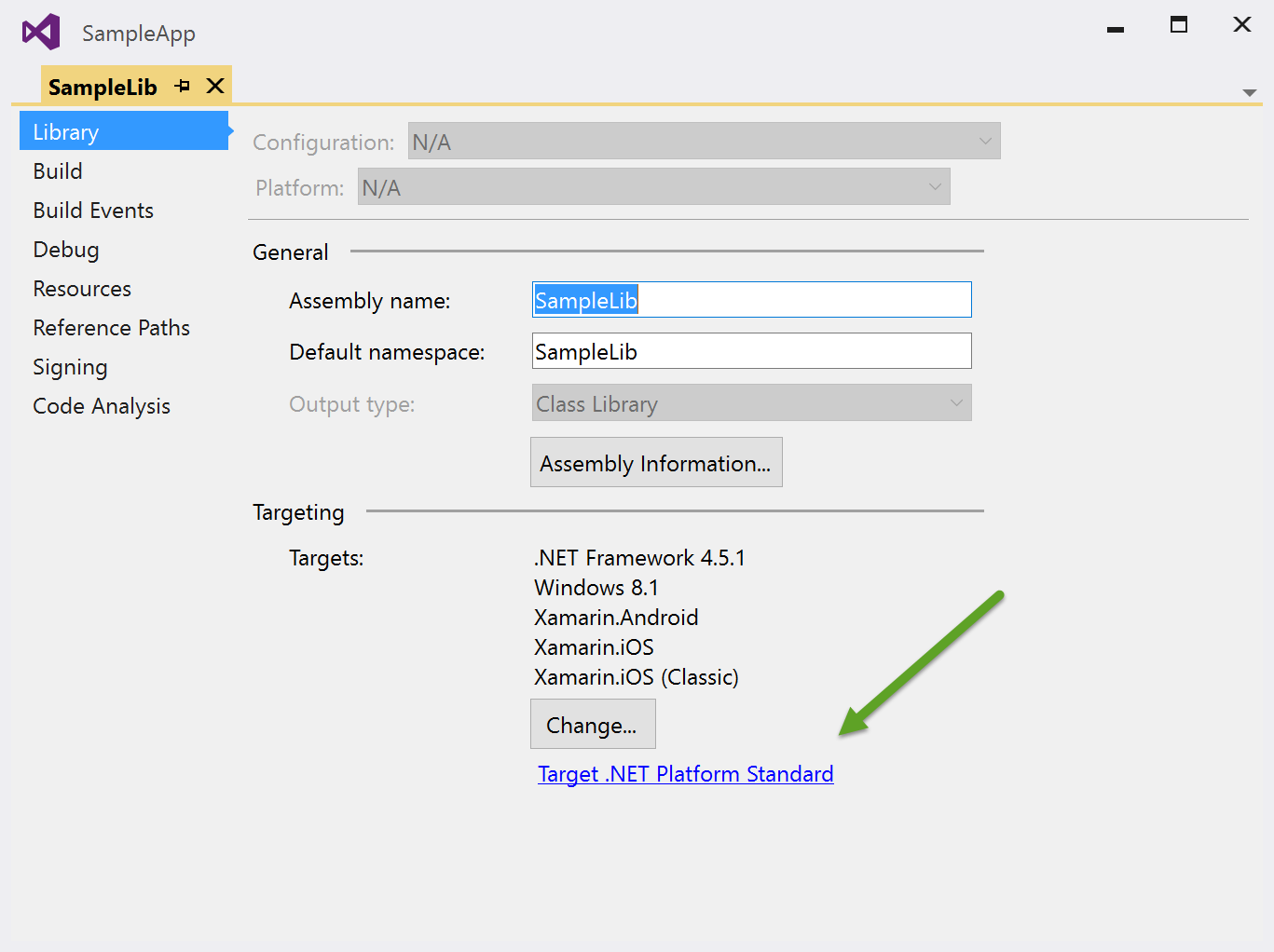 .NET Platform Standard Targeting .NET Platform Standard