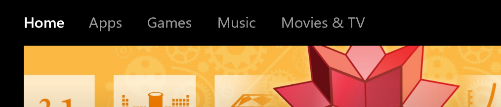 Store App Windows Store app with larger menu
