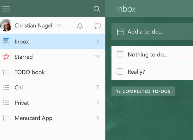 Wunderlist Pane Opened