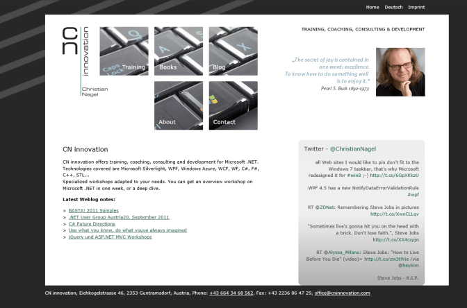 CN innovation 2011 Website in 2011