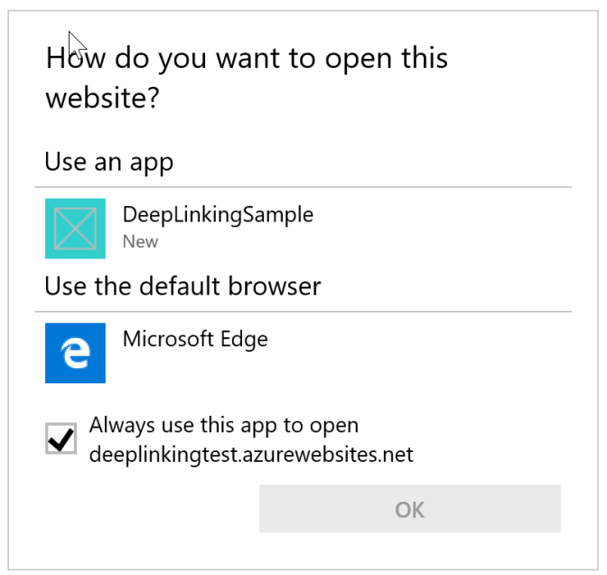 Deep Linking - Open With