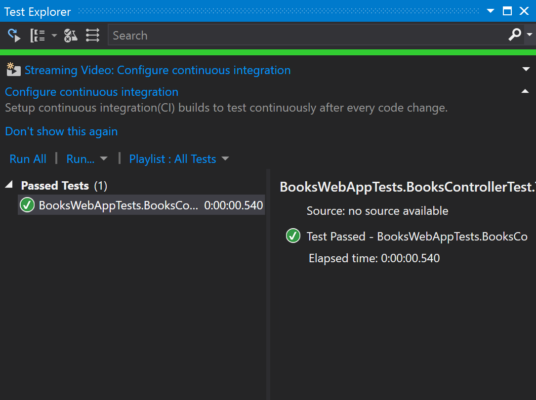 Test Explorer