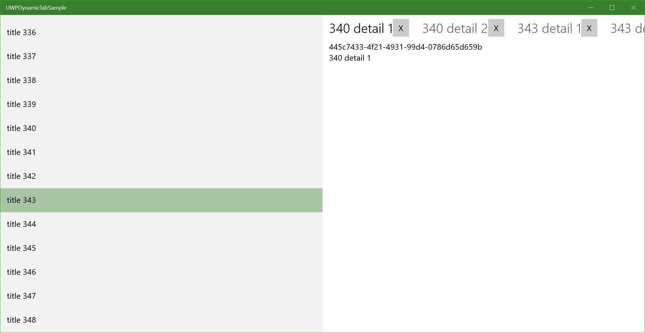 Dynamic Tabs Opened