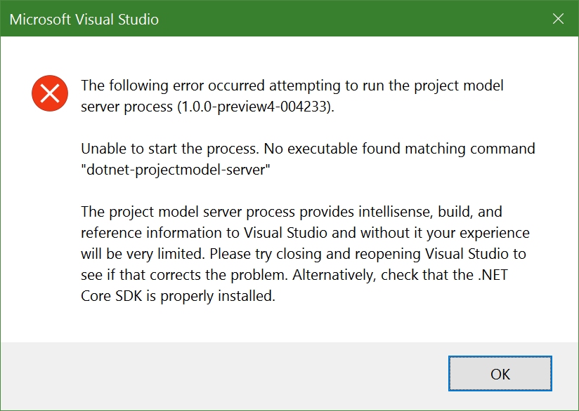 Visual Studio 2015 Error Visual Studio 2015 Error