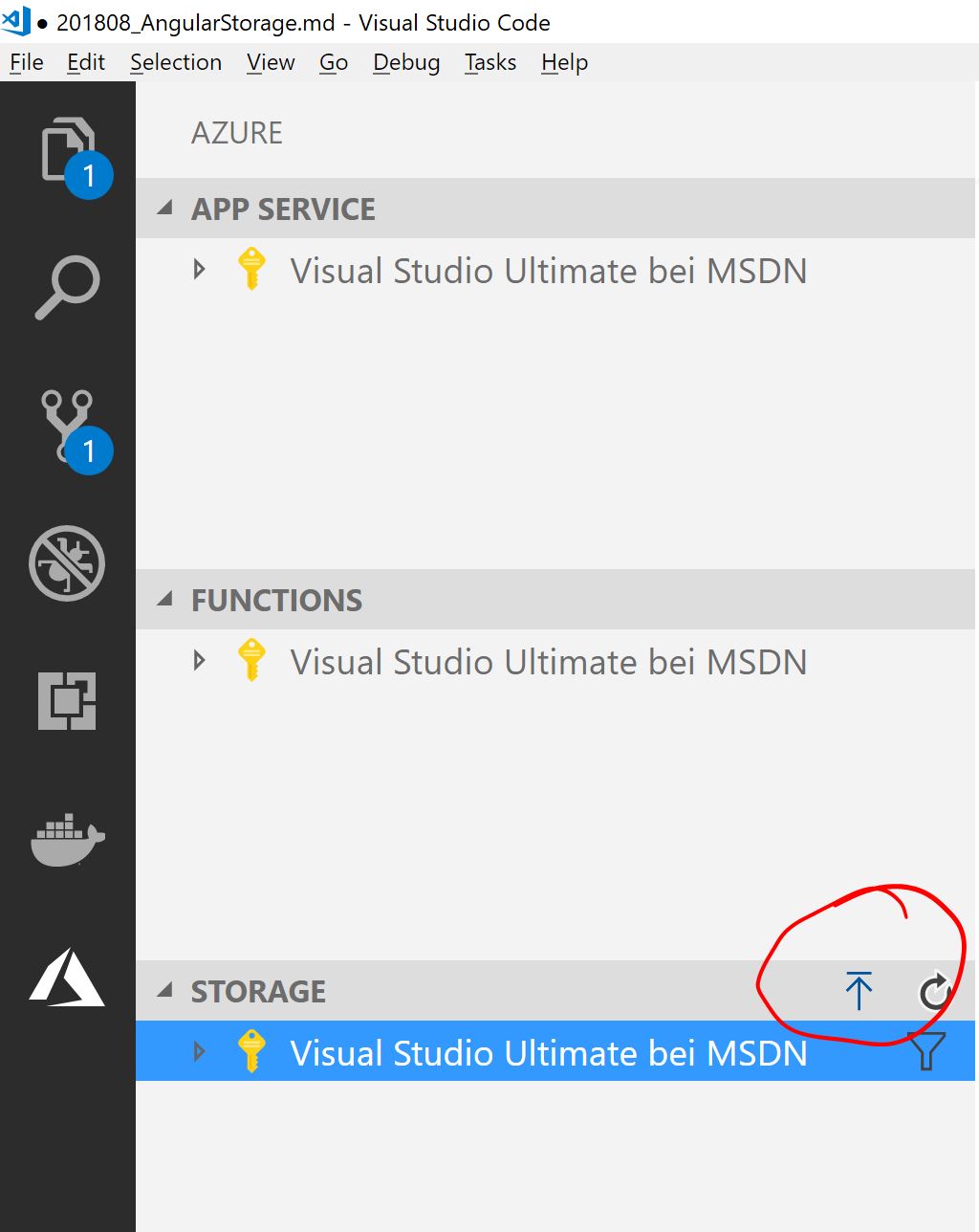 Upload files using Visual Studio Code