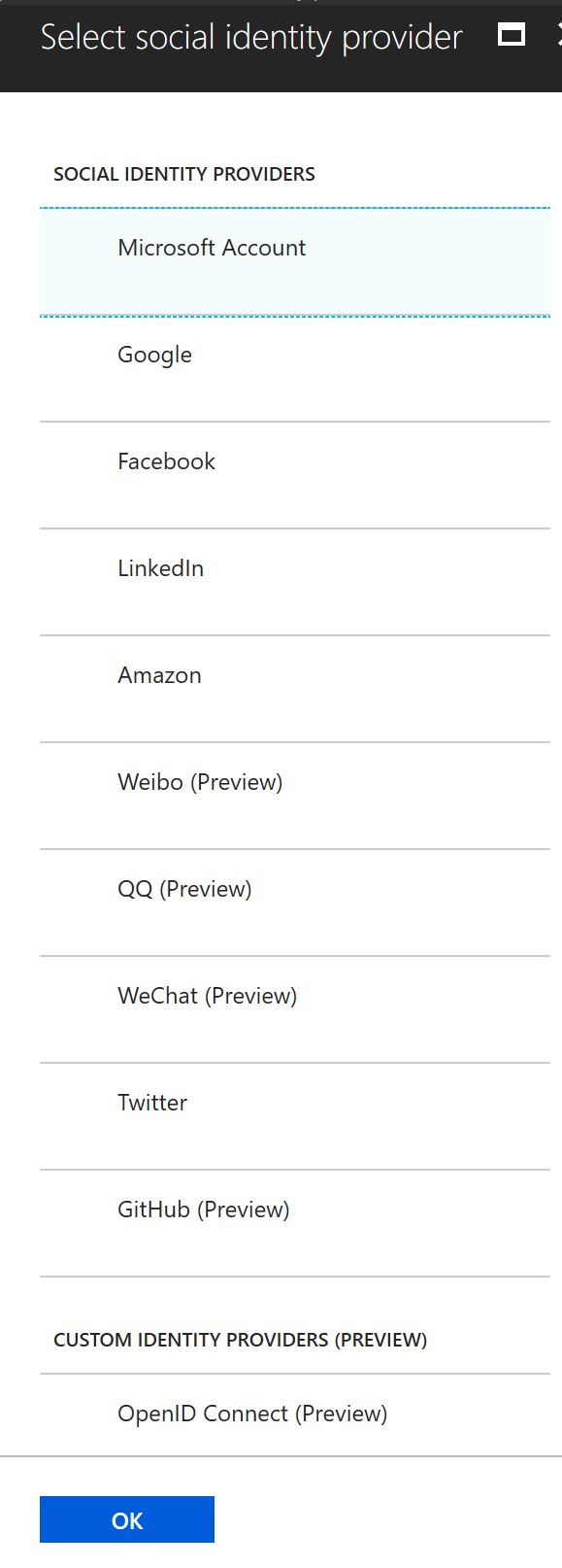 Select Identity Providers