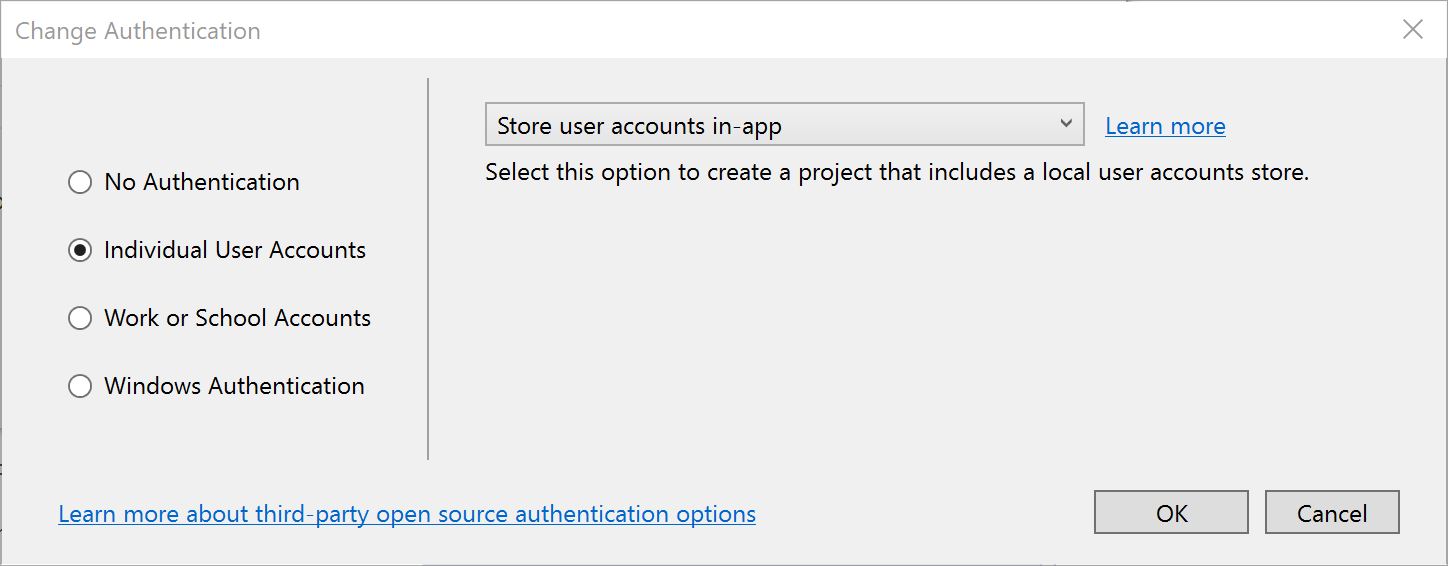 Store user accounts in-app