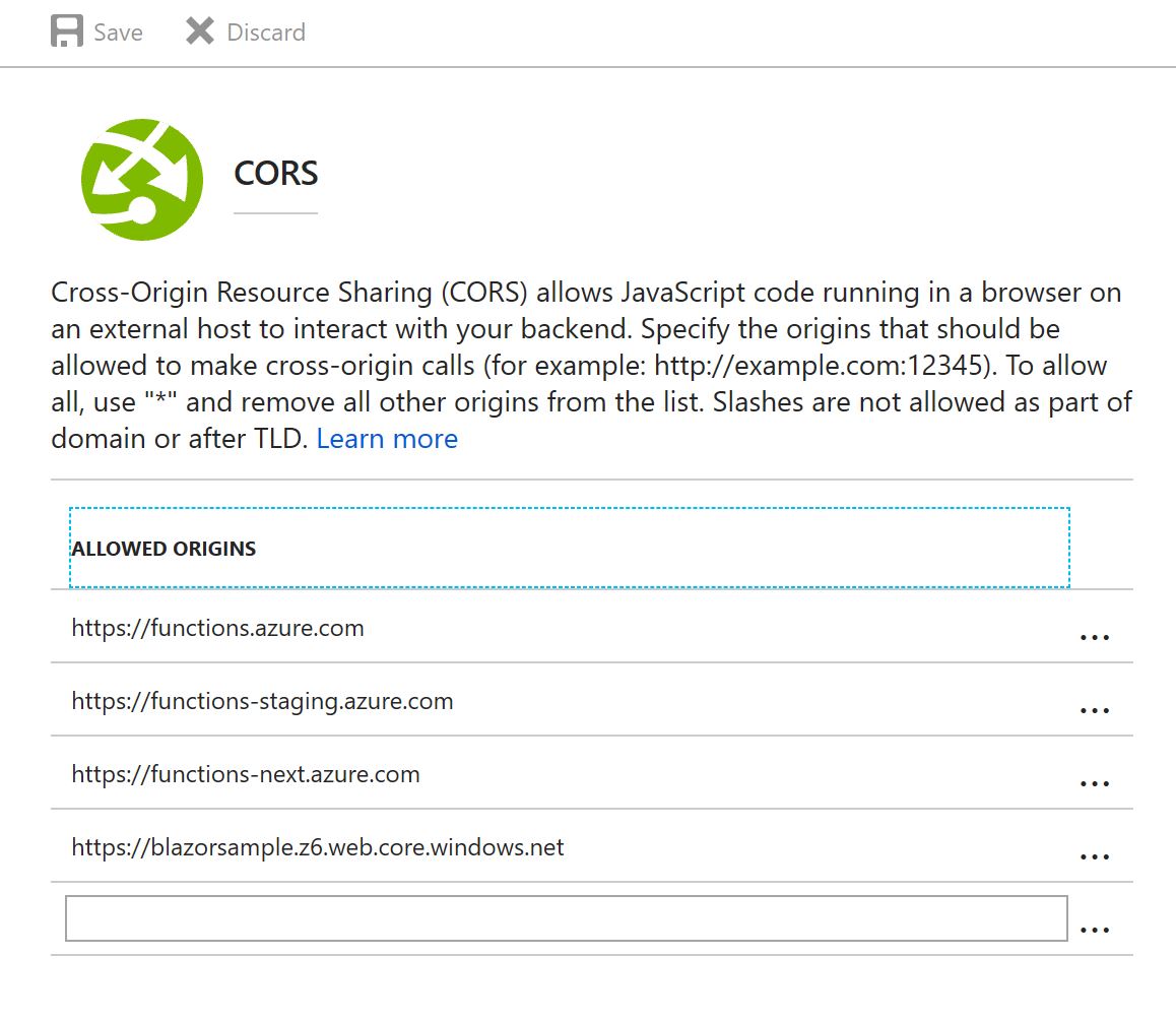 Configure CORS