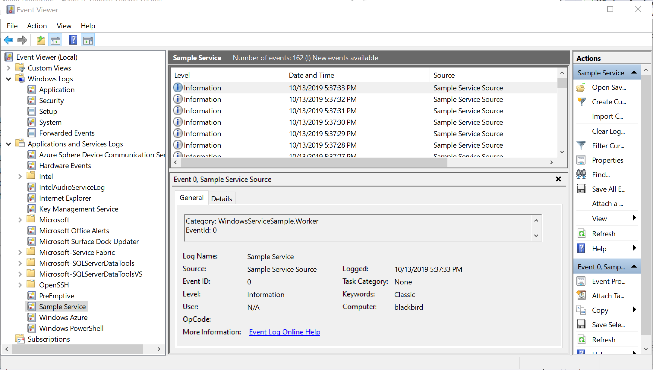 Windows Event Viewer Log